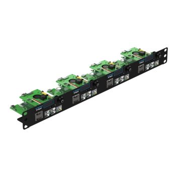 UCTRONICS Ultimate Rack with PoE Functionality for Raspberry Pi 4, 19" 1U Rackmount with PoE HAT, All IO on One Side, OLED Display, Power Switch, and Cooling Fan