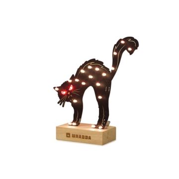 Soldeerkit XL-Printplaat Grimmige Kat met houder WSXL109