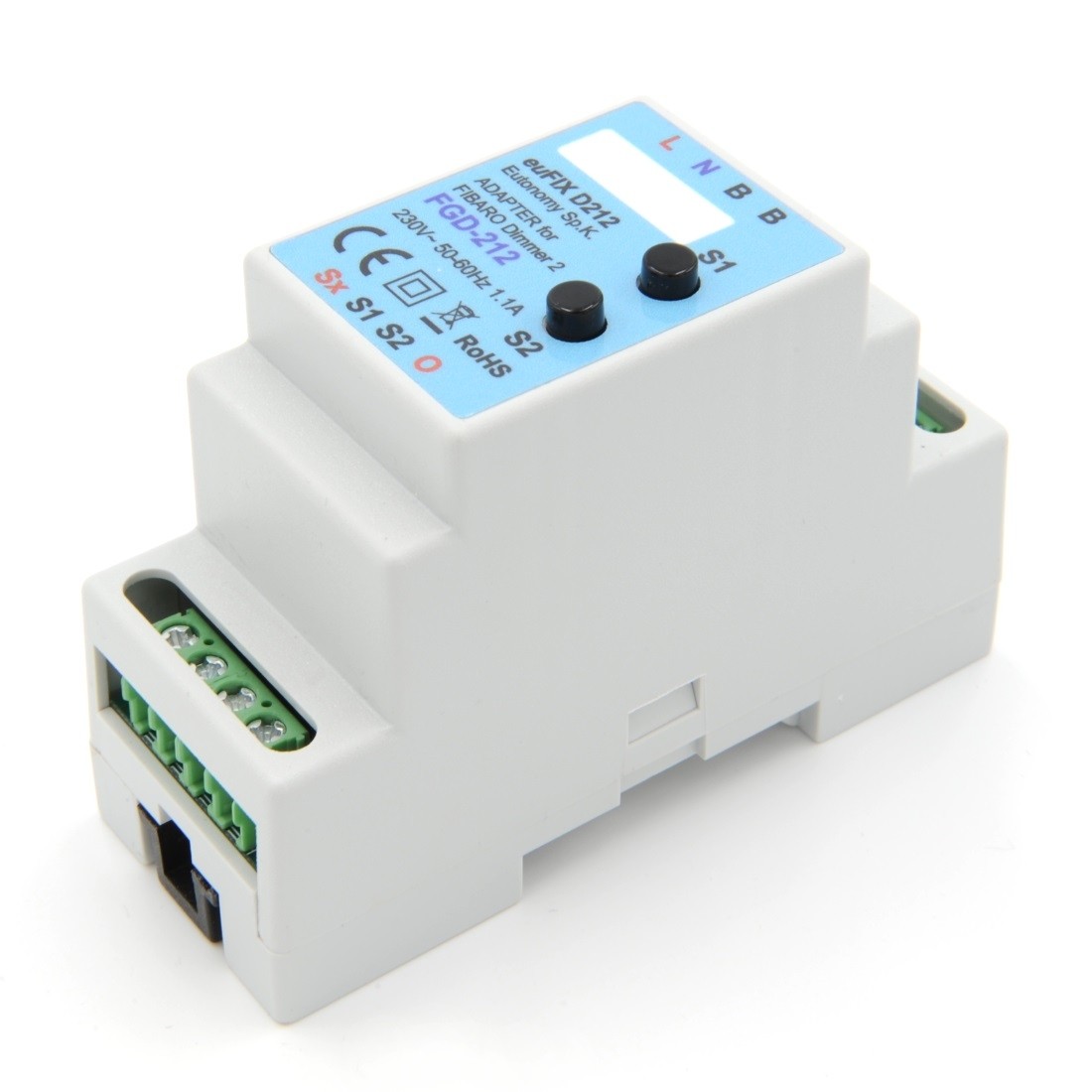 Eutonomy DIN Adapter voor FGD-212 met Knoppen