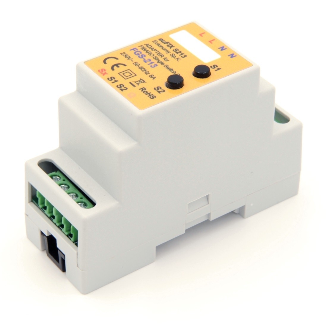 Eutonomy DIN Adapter voor FGS-213 met Knoppen