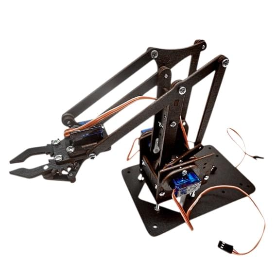 Mini Robot Arm compleet met Servos - Glanzend Zwart