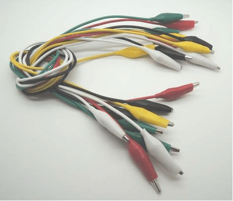 Alligator clips 50cm 10 stuks in de kleuren geel, zwart, wit, rood, groen
