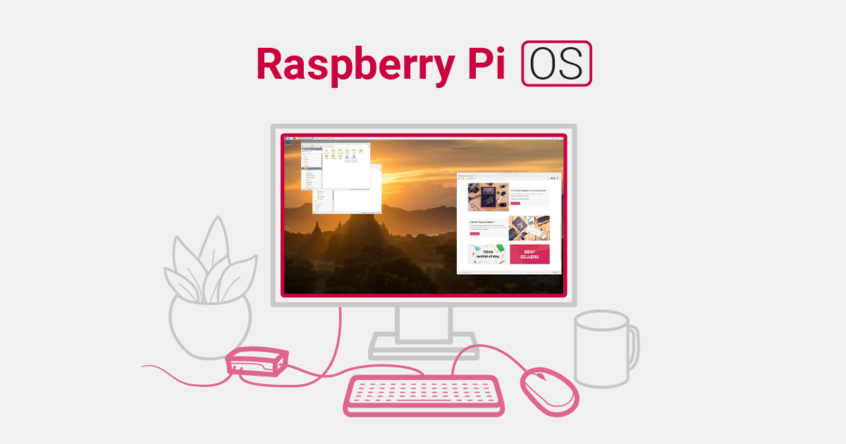 32GB MicroSD met Raspberry Pi OS Voorgeinstalleerd