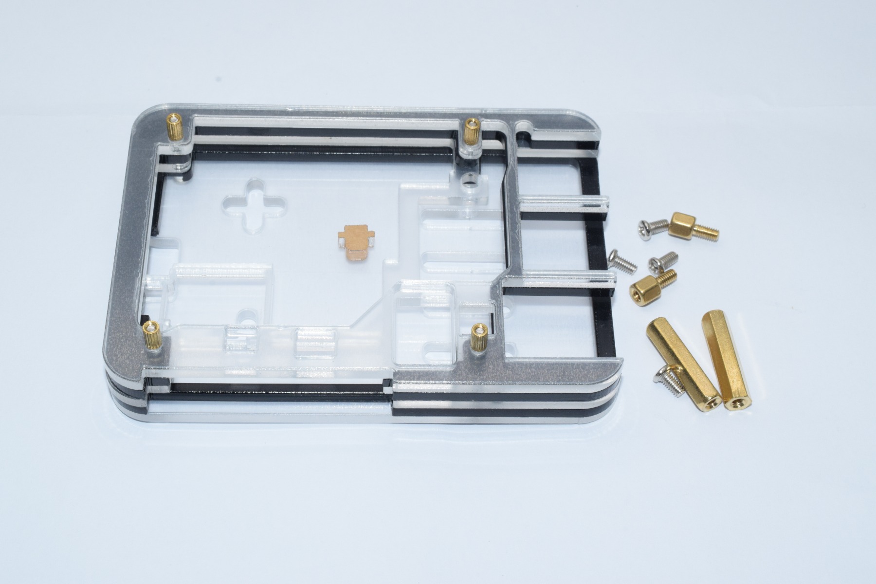 Raspberry PI 5B Behuizing Compatibel met Actieve Koeling Pi 5 - Zwart/Transparant (     ✅ Op voorraad )