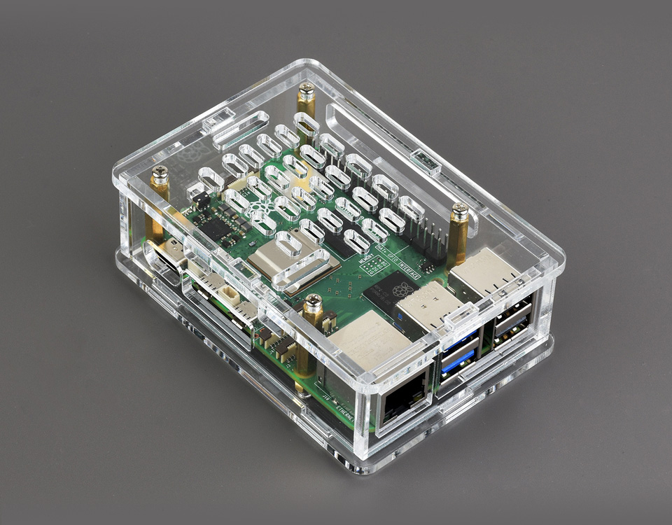 Raspberry PI 5B Behuizing - Transparant (     ✅ Op voorraad )