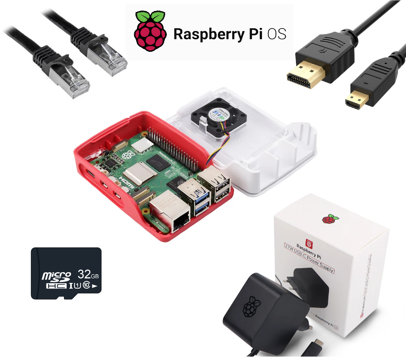 Complete Raspberry Pi 5 4GB Model Starter Kit Plug-And-Play