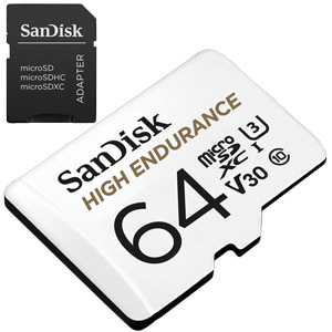 SanDisk High Endurance SD Kaart - 64GB (❌Kan nageleverd worden)